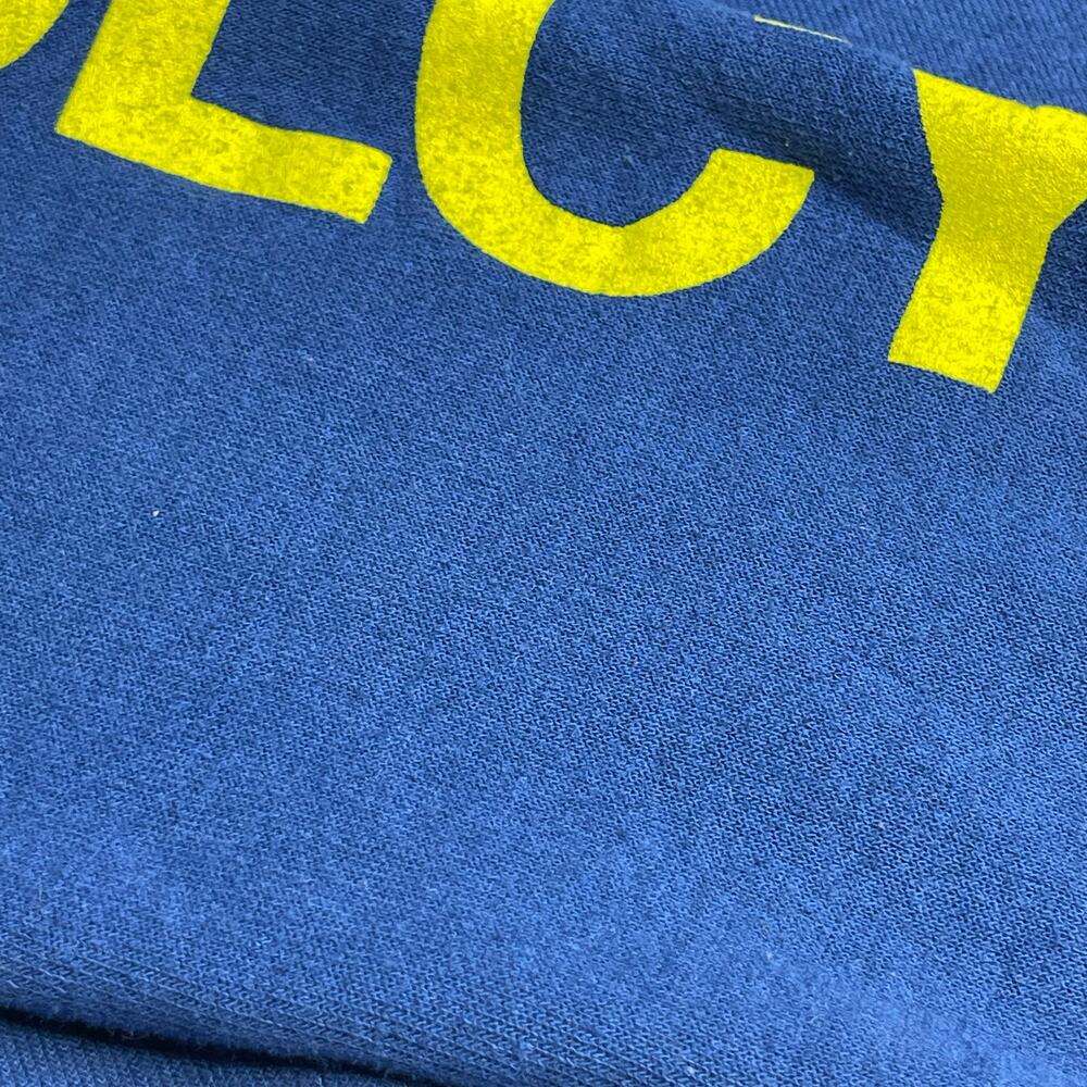Aviator Nation x SoulCycle cropped crew sweatshirt Medium Blue smiley graphic - Picture 12 of 14